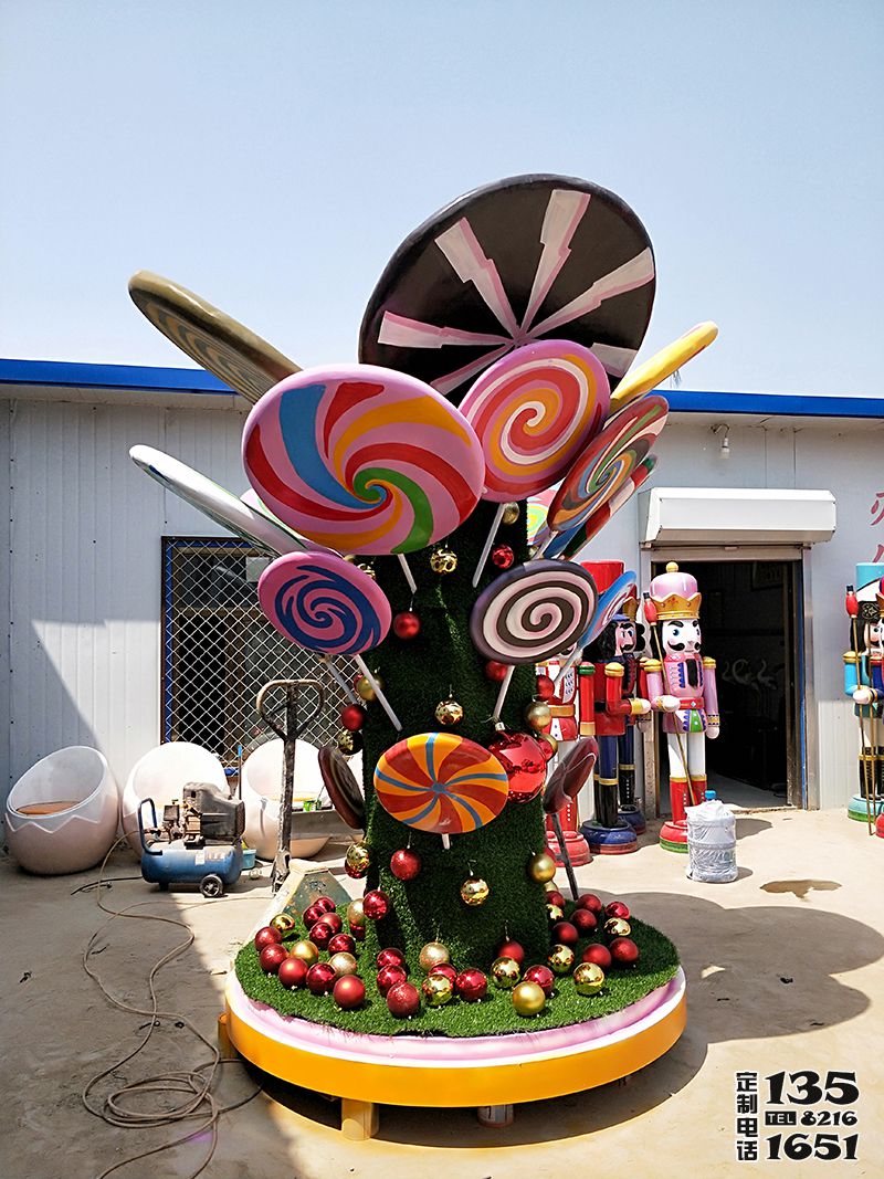 戶外游樂(lè)場(chǎng)玻璃鋼彩繪仿真棒棒糖雕塑 戶外游樂(lè)場(chǎng)玻璃鋼彩繪仿真棒棒糖雕塑