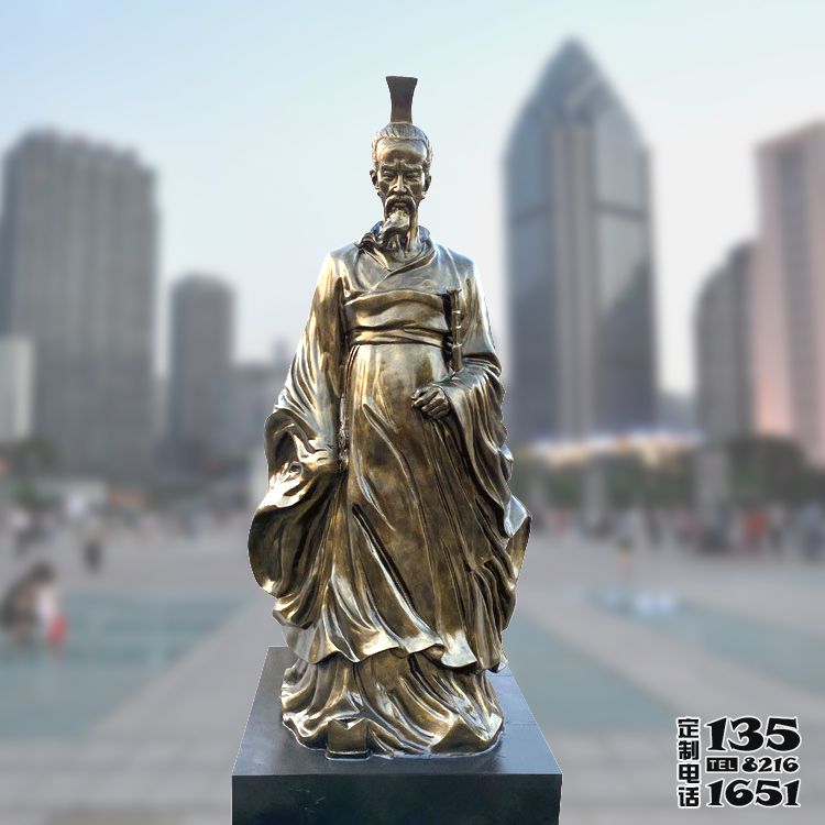 學(xué)院玻璃鋼仿銅杰出詩(shī)人屈原雕塑像 學(xué)院玻璃鋼仿銅杰出詩(shī)人屈原雕塑像