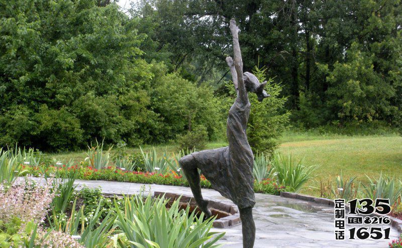 跳舞的女孩人物公園玻璃鋼仿銅雕塑 跳舞的女孩人物公園玻璃鋼仿銅雕塑