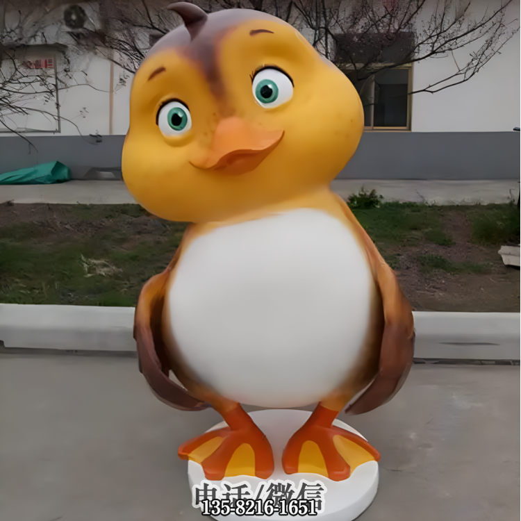 人立而起的可愛卡通鴨子雕塑擺件 人立而起的可愛卡通鴨子雕塑擺件